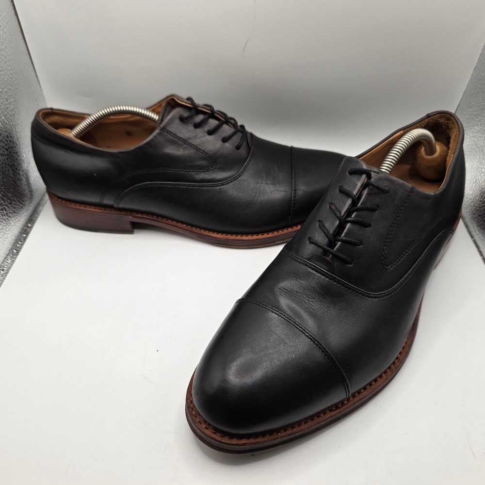 Mr. B's Aldo Black Leather Cap Toe Oxford Dress Shoes Mens 12 Goodyear Welted